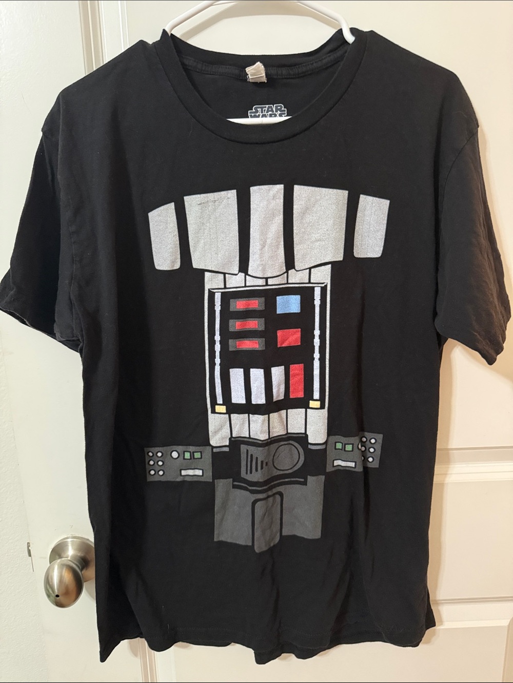 Star Wars Black Men's Graphic Tee with Control Panel Print